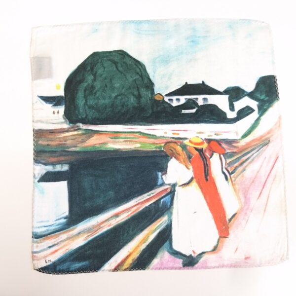 Edvard Munch herretørkle silke – pikene på broen