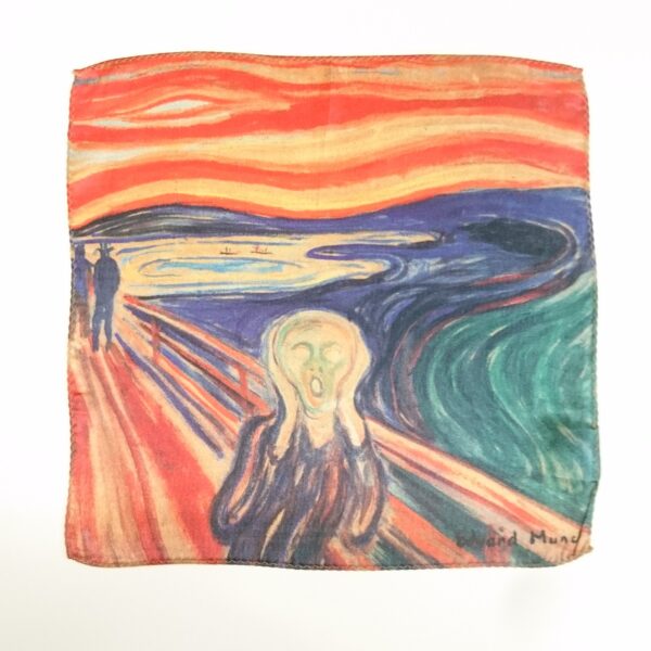 Edvard Munch silkeskjerf- 60cm x 60cm – skrik