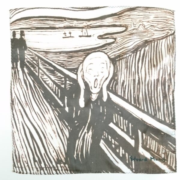 Edvard Munch herretørkle silke – skrik litografi