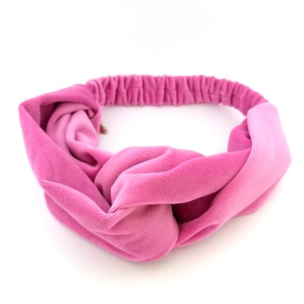 Hårbånd velur twist – hot pink