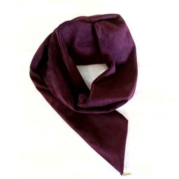 Hårbånd wire suede – mørk plomme