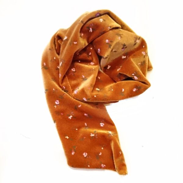 Hårbånd wire velur blomster – cognac