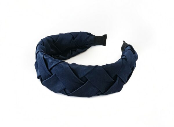 Hårbøyle flette sateng – Navy