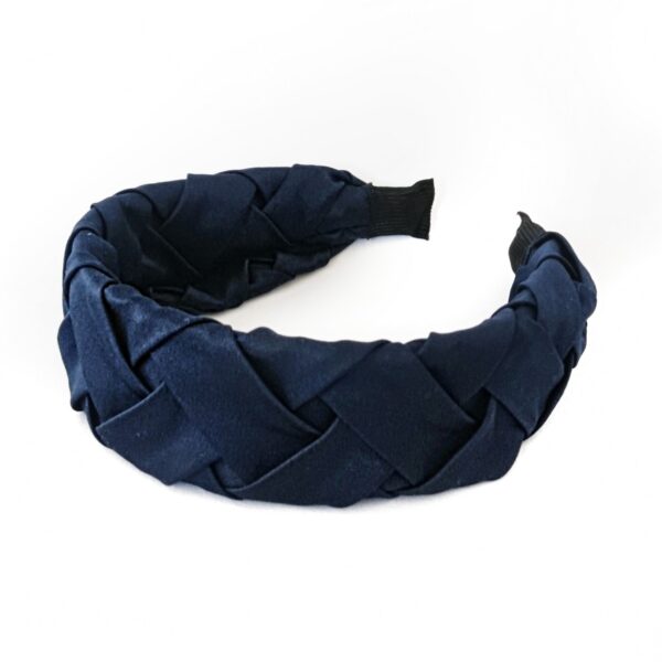 Hårbøyle flette sateng – navy