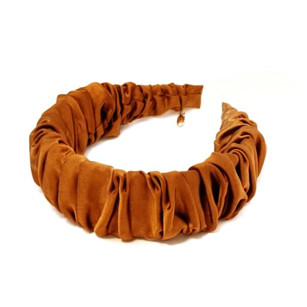 Hårbøyle wrinkle sateng – bronze