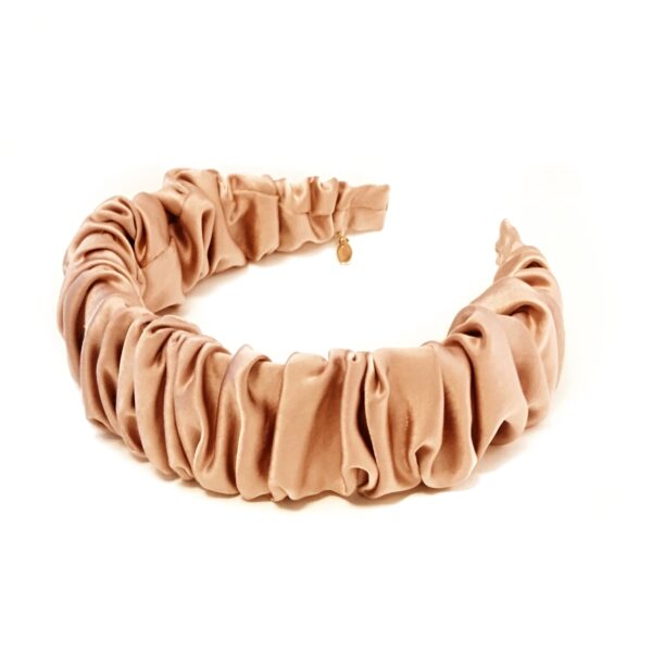Hårbøyle wrinkle sateng – dusty pink