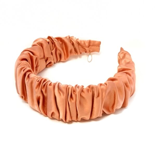 Hårbøyle wrinkle sateng – lys corall