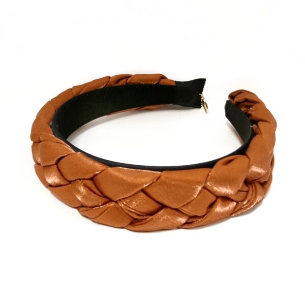 Hårbøyle flette sateng – brent orange