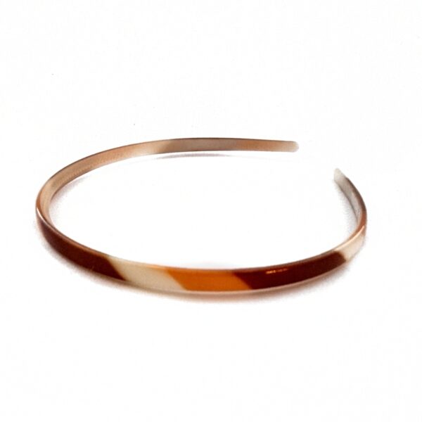 Hårbøyle candy smal – bruntoner/orange/creme