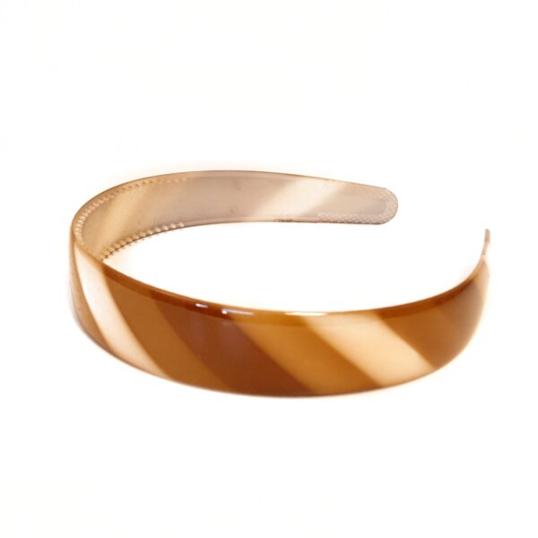 Hårbøyle candy bred – bruntoner/creme
