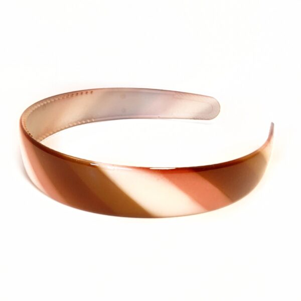 Hårbøyle candy bred – bruntoner/gammelrosa/creme