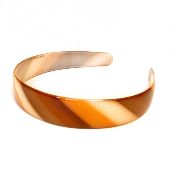 Hårbøyle candy bred – bruntoner/orange/creme