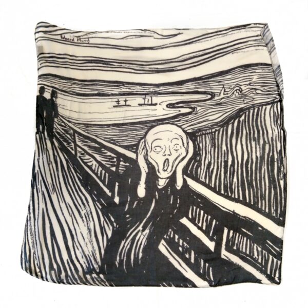 Edvard Munch skjerf square 90×90 – skrik litografi