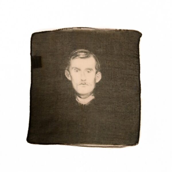 Edvard Munch herretørkle – selvportrett med skjelett arm