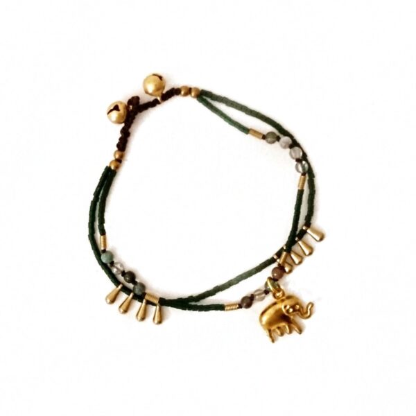 Armbånd bohem – grønn/gull