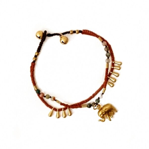 Armbånd bohem – brun/gull