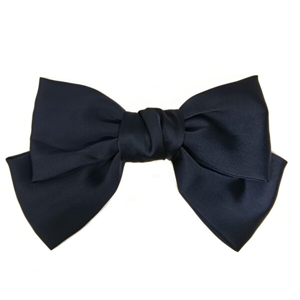 Hårspenne sløyfe silke look – navy