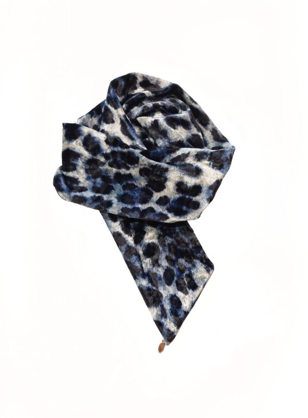 Hårbånd wire velur leopard – blå