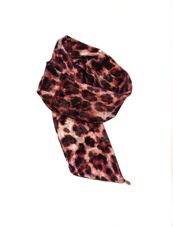 Hårbånd wire velur leopard – rosa