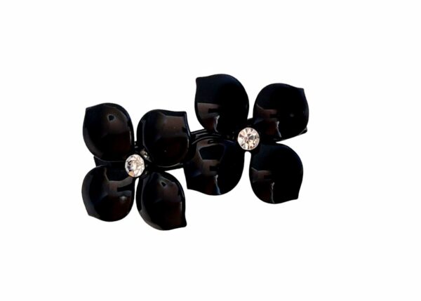 Hårspenne exclusive blomster – sort
