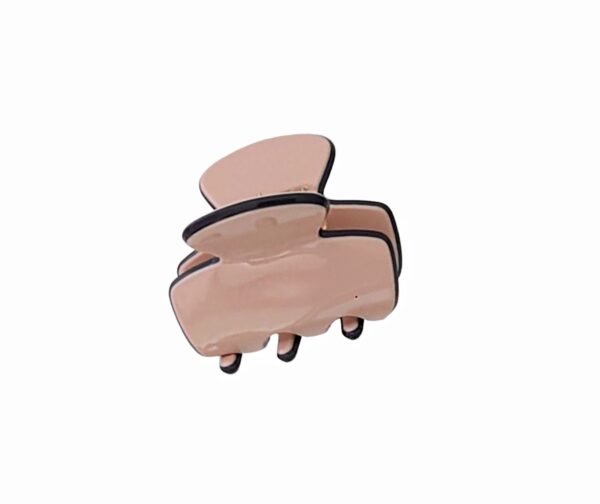 Hårklype basic collection liten – nude med sort kant