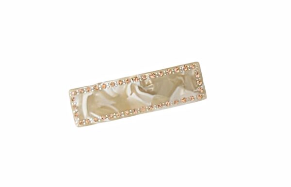 Hårspenne exclusive basic stener liten – champagne/creme tortoise