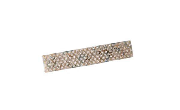Hårspenne exclusive basic stener på hele – creme/turkis/beige tortoise