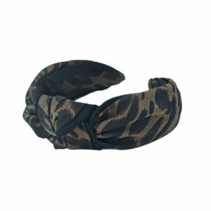 Hårbøyle knute leopard silke look