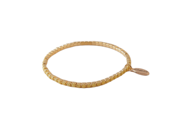 Armbånd stener strikk – matt gul