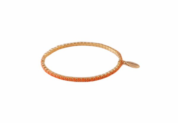 Armbånd stener strikk – matt orange