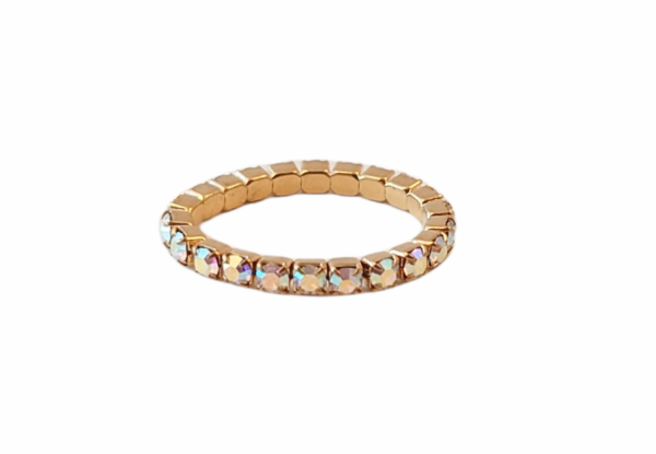 Ring 1 rad – gull/rainbow