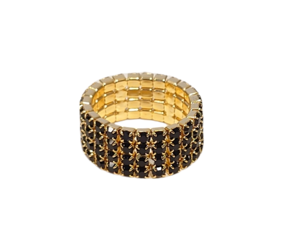 Ring 4 rader – gull/sort