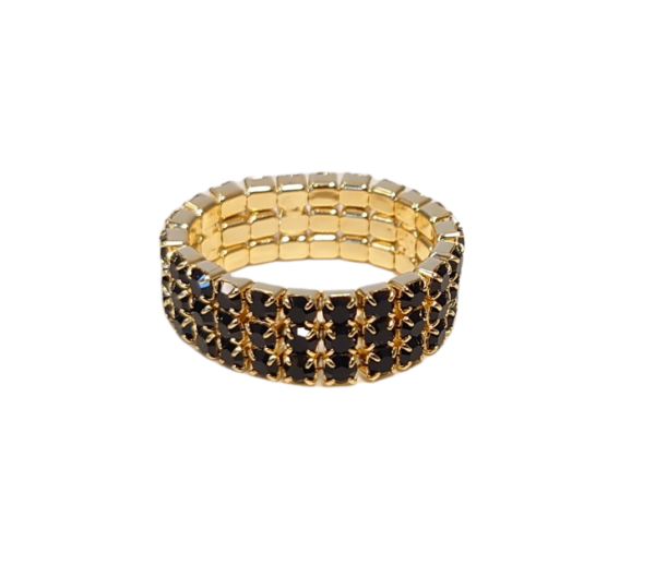 Ring 3 rader – gull/sort
