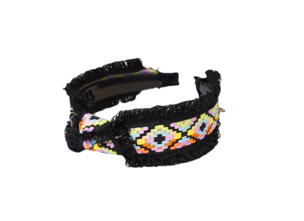 Hårbøyle boheme style – sort/neon