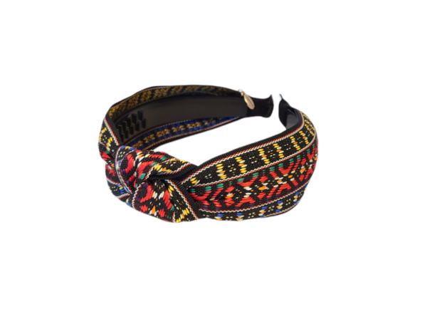 Hårbøyle boheme style – sort multicolour
