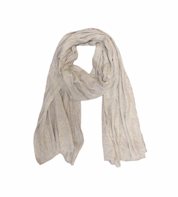 Skjerf 100% cashmere – lys grå
