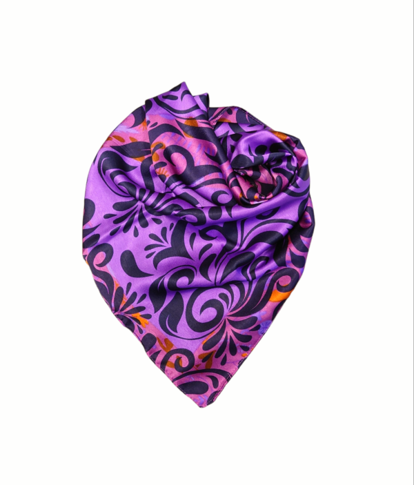 Bunadskjerf – Lilla/sort/orange