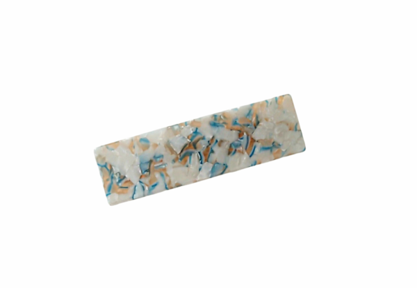 Hårspenne exclusive basic stor – creme/turkis/beige tortoise