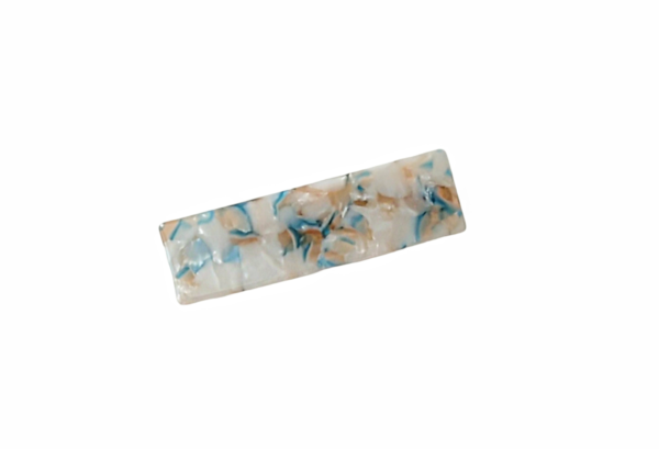 Hårspenne exclusive basic liten – Creme/turkis/beige tortoise