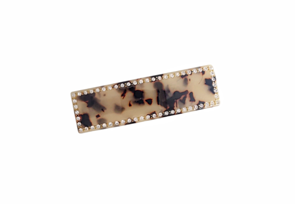 Hårspenne exclusive basic stener stor – lys tortoise