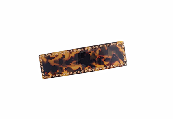 Hårspenne exclusive basic stener stor – mørk tortoise