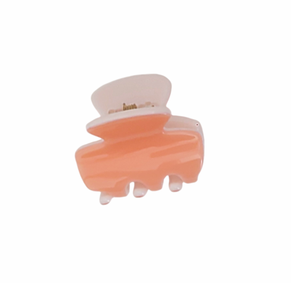 Hårklype basic collection liten – orange/hvit