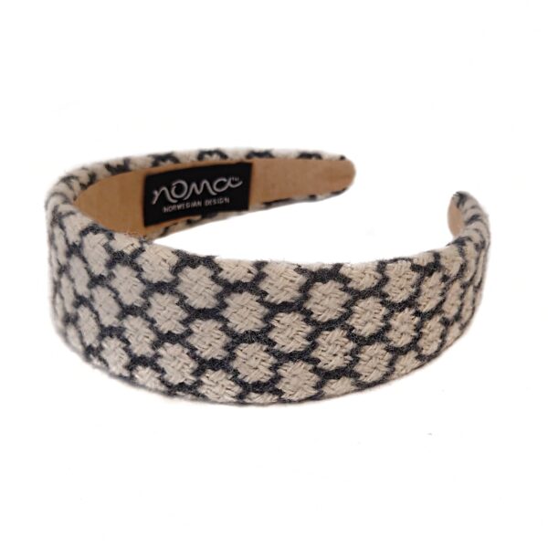 Hårbøyle bouclè flat SALG – creme/grå