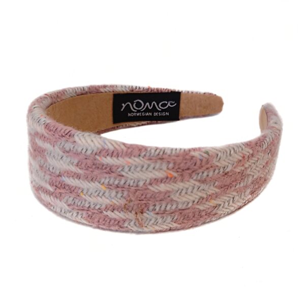 Hårbøyle bouclè flat SALG – creme/dusty pink spettet multicolour