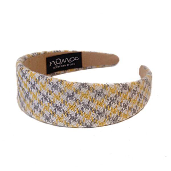Hårbøyle bouclè flat SALG – gul/creme/grå
