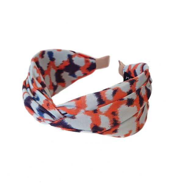 Hårbøyle twist – lys blå/navy/orange