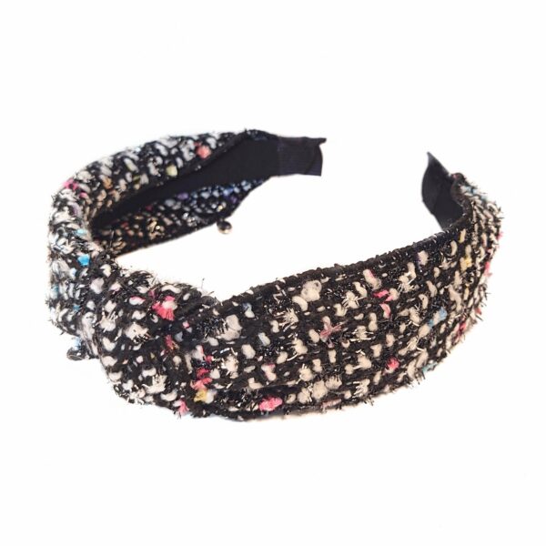 Hårbøyle knute – sort/hvit multicolor
