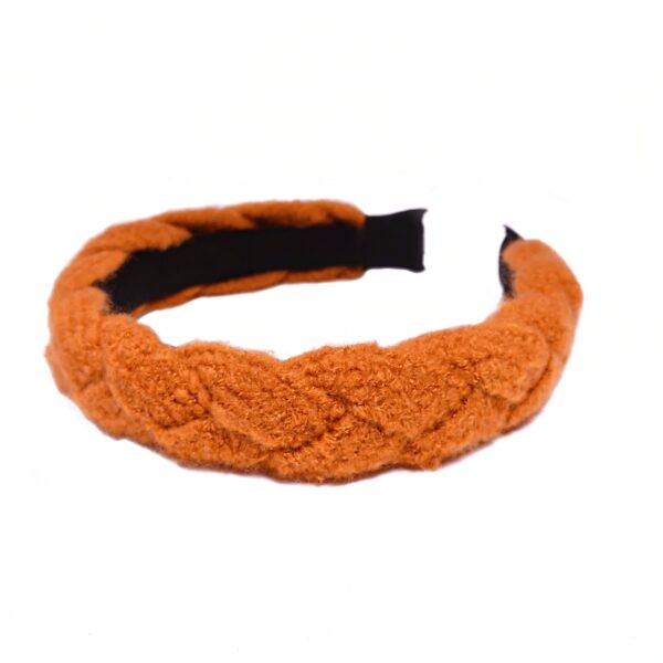 Hårbøyle flette strikk – orange