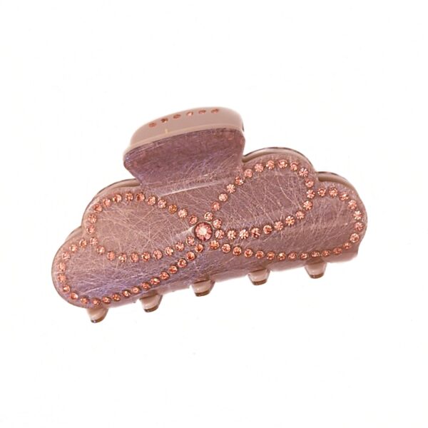 Hårklype stener sløyfe – dusty pink