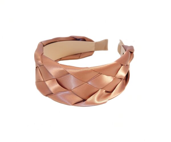 Hårbøyle exclusive flette satin – nude